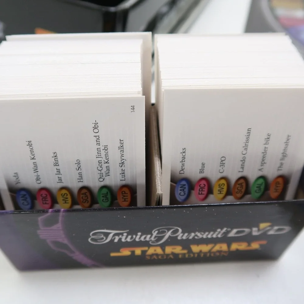 Trivial Pursuit DVD Star Wars Saga Edition 2005 Metal Tin Complete